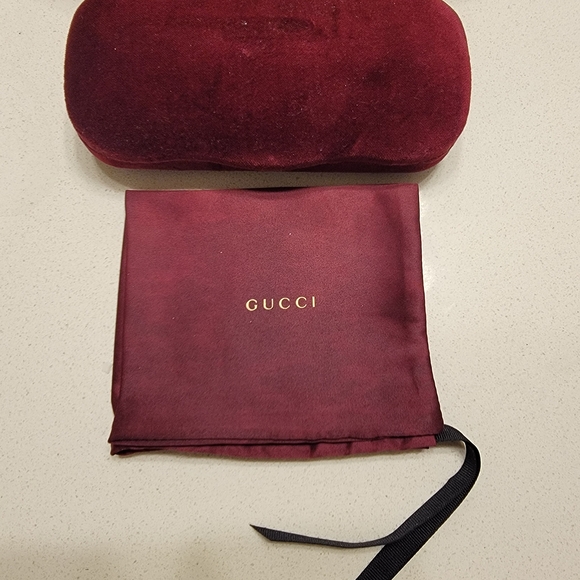 Gucci Other - Gucci Burgundy Velvet Case and Dust Bag